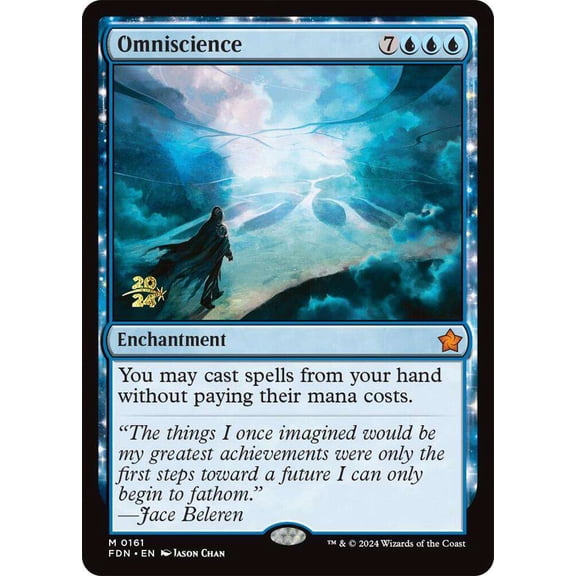 MtG Foundations Mythic Rare Omniscience [Prerelease FOIL] #161