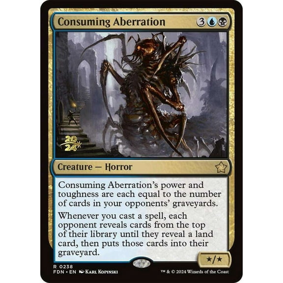 MtG Foundations Rare Consuming Aberration (Prerelease) #238
