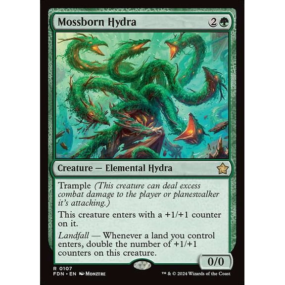 MtG Foundations Rare Mossborn Hydra #107