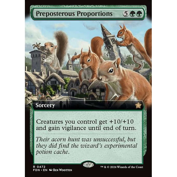 MtG Foundations Rare Preposterous Proportions [Extended Art] #472