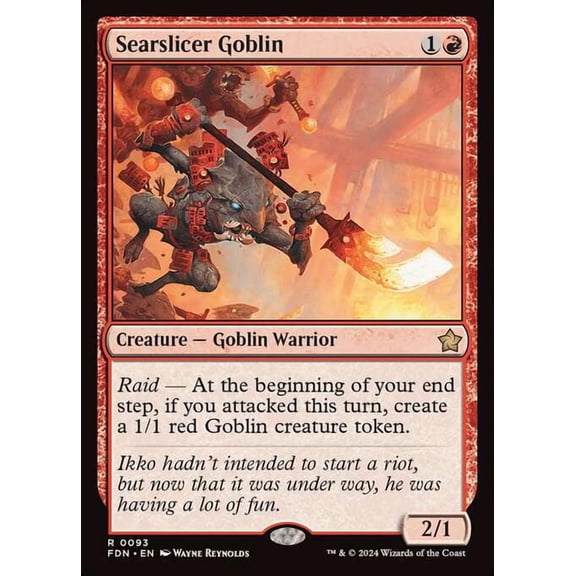 MtG Foundations Rare Searslicer Goblin #93