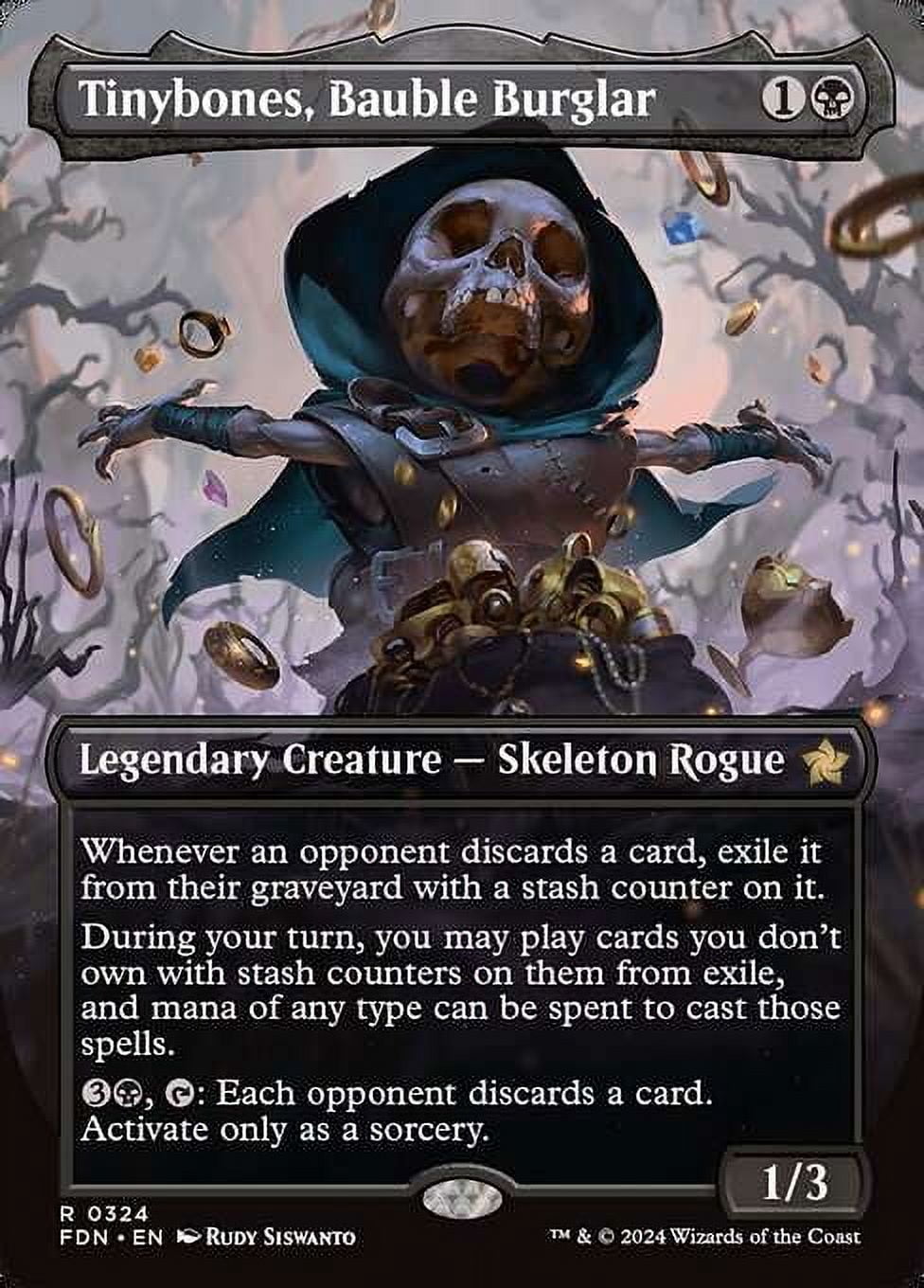 MtG Foundations Rare Tinybones, Bauble Burglar (Borderless FOIL) #324 -  Walmart.com