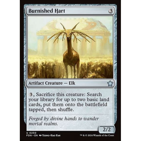 MtG Foundations Uncommon Burnished Hart #250