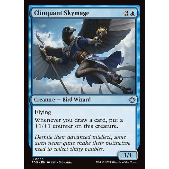MtG Foundations Uncommon Clinquant Skymage (FOIL) #33
