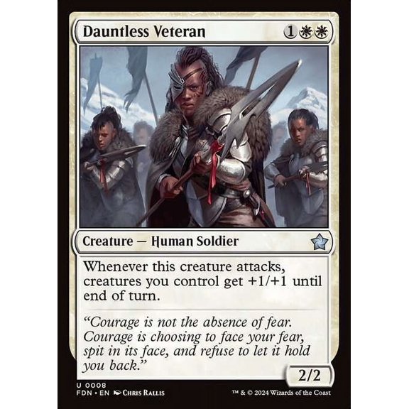 MtG Foundations Uncommon Dauntless Veteran #8