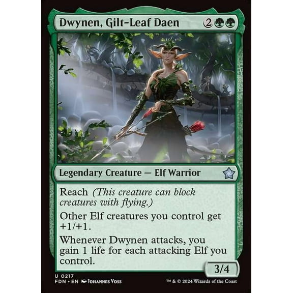 MtG Foundations Uncommon Dwynen, Gilt-Leaf Daen #217