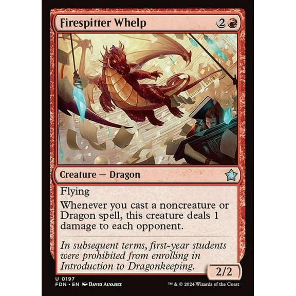 MtG Foundations Uncommon Firespitter Whelp #197