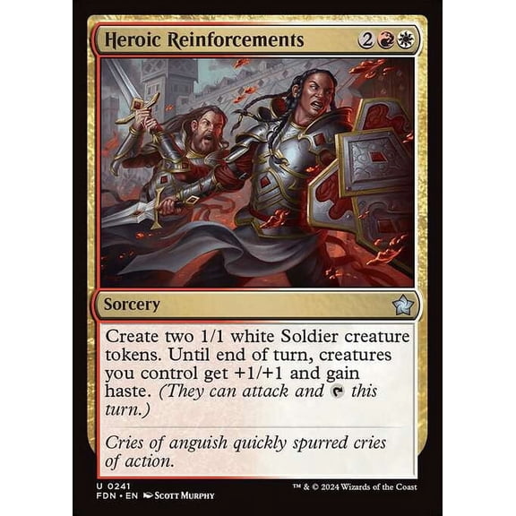 MtG Foundations Uncommon Heroic Reinforcements #241