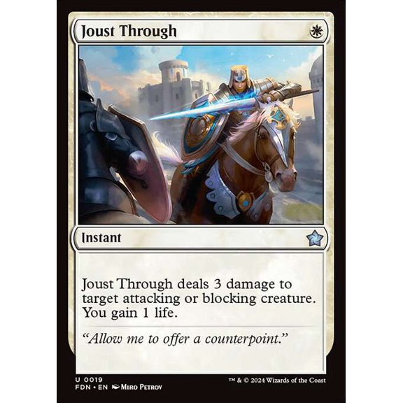 MtG Foundations Uncommon Joust Through #19
