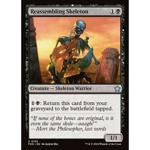 MtG Foundations Uncommon Reassembling Skeleton #182