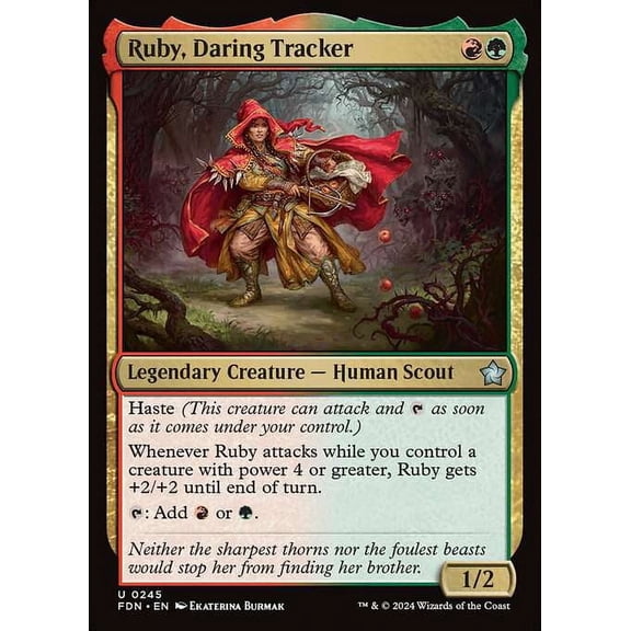 MtG Foundations Uncommon Ruby, Daring Tracker #245