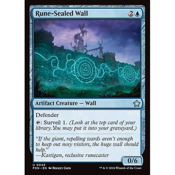 MtG Foundations Uncommon Rune-Sealed Wall #49