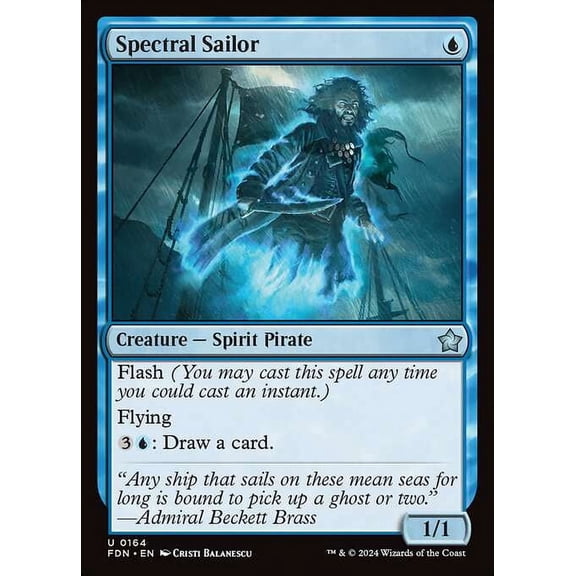 MtG Foundations Uncommon Spectral Sailor #164