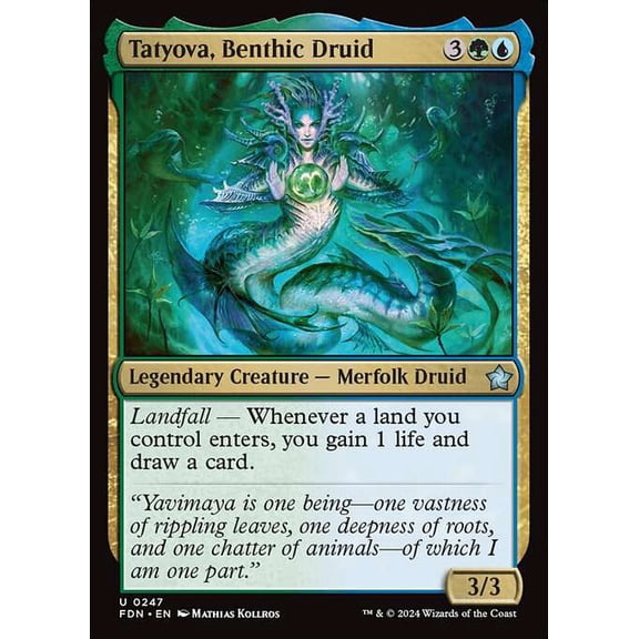 MtG Foundations Uncommon Tatyova, Benthic Druid #247