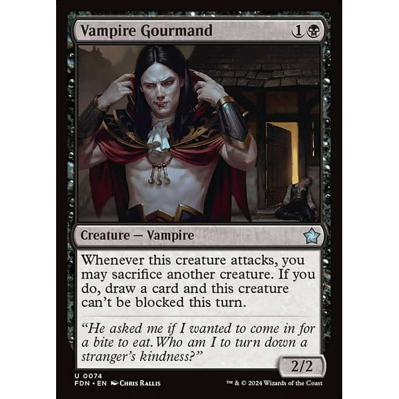 MtG Foundations Uncommon Vampire Gourmand (FOIL) #74