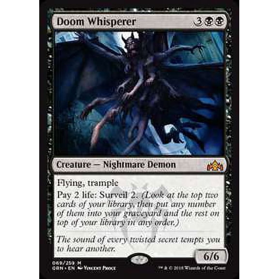MtG Guilds of Ravnica Mythic Rare Doom Whisperer (Foil) #69