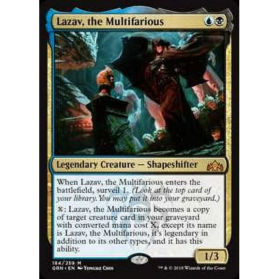 MtG Guilds of Ravnica Mythic Rare Lazav, the Multifarious #184