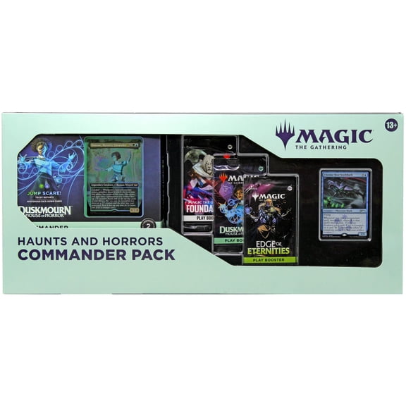 MtG Haunts & Horror Commander Pack Jump Scare Trading Card Bundle [Bonus 3 Play Pack Boosters]