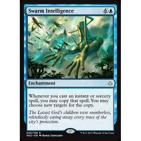 MtG Hour of Devastation Rare Swarm Intelligence (Foil) #50