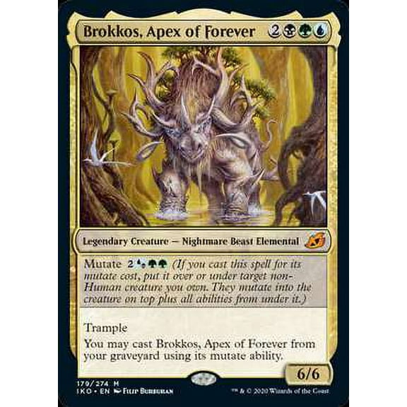 MtG Ikoria: Lair of Behemoths Mythic Rare Brokkos, Apex of Forever #179
