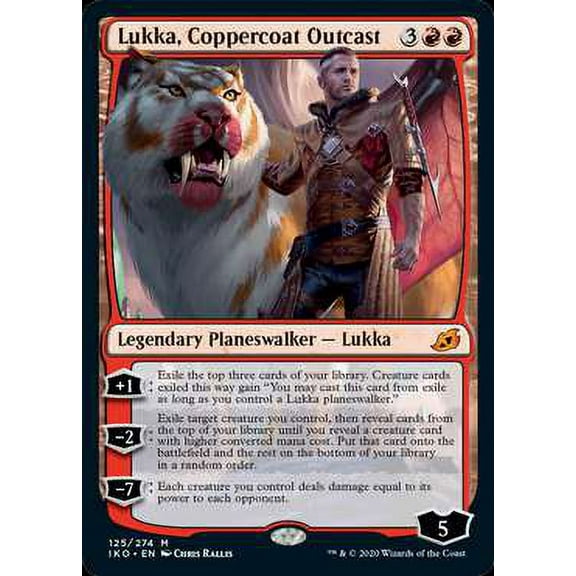 MtG Ikoria: Lair of Behemoths Mythic Rare Lukka, Coppercoat Outcast #125