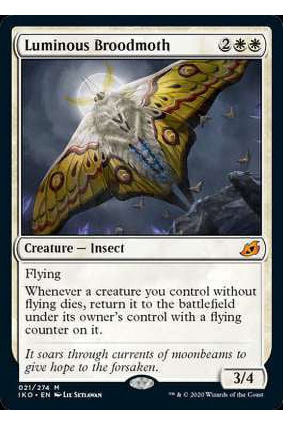 MtG Ikoria: Lair of Behemoths Mythic Rare Luminous Broodmoth #21