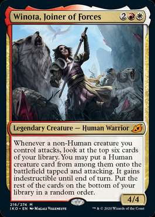 MtG Ikoria: Lair of Behemoths Mythic Rare Winota, Joiner of Forces -  Walmart.com