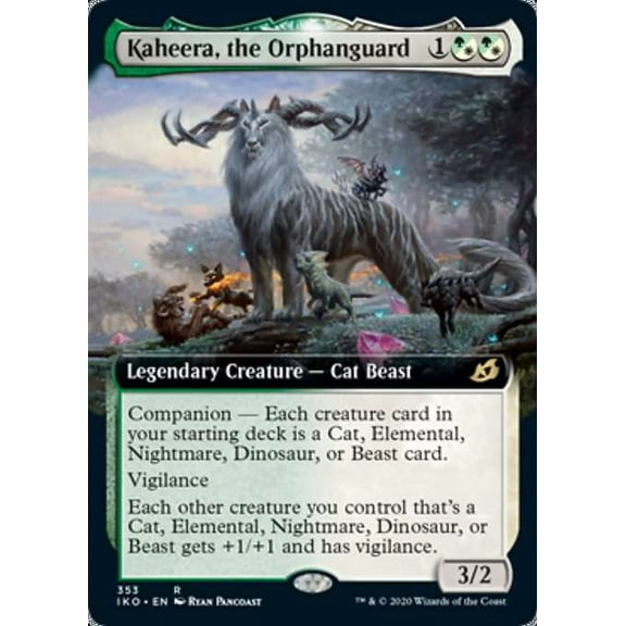 MtG Ikoria: Lair of Behemoths Rare Kaheera, the Orphanguard (Extended Art) #353