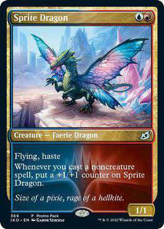 MtG Ikoria: Lair of Behemoths Uncommon Sprite Dragon (Promo Pack) #211 ...