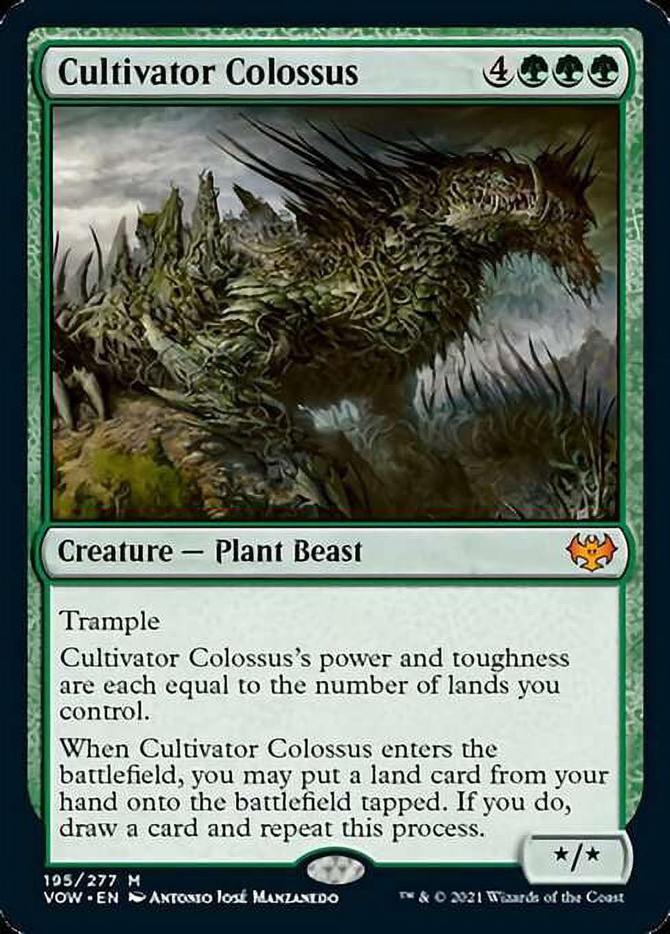 MtG Innistrad: Crimson Vow Mythic Rare Cultivator Colossus (FOIL) #195 - Walmart.com MtG Innistrad: Crimson Vow Mythic Rare Cultivator Colossus (FOIL) #195 - Walmart.com