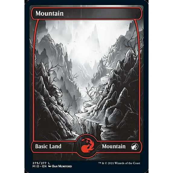 MtG Innistrad: Midnight Hunt Common Mountain (Foil) #275