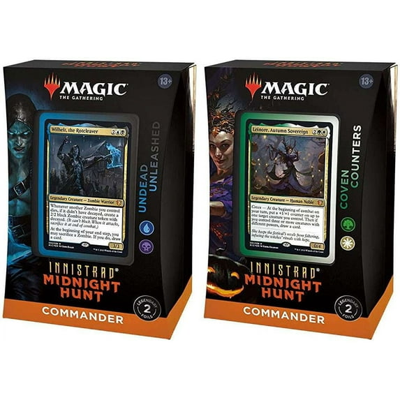 MtG Innistrad: Midnight Hunt Coven Counters & Undead Unleashed Set of 2 Commander Decks