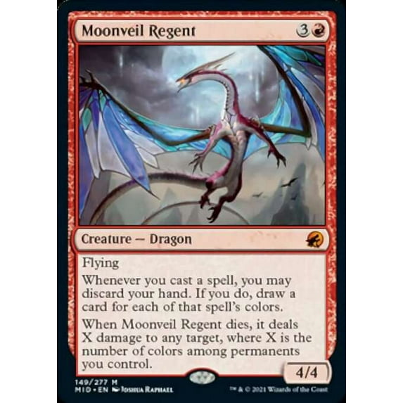 MtG Innistrad: Midnight Hunt Mythic Rare Moonveil Regent #149