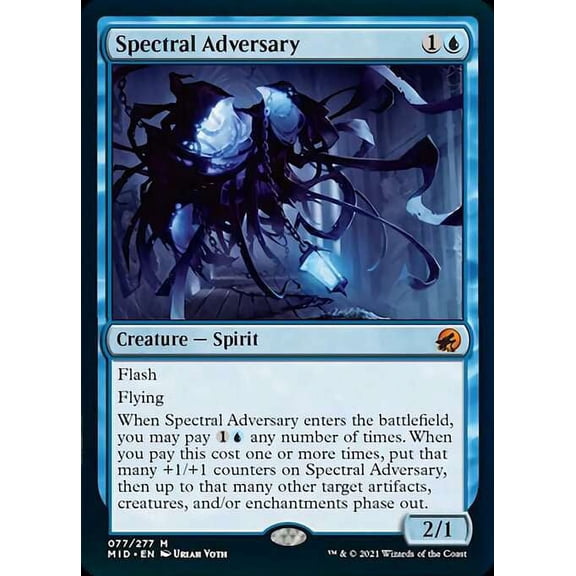 MtG Innistrad: Midnight Hunt Mythic Rare Spectral Adversary #77