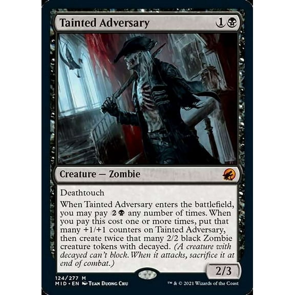 MtG Innistrad: Midnight Hunt Mythic Rare Tainted Adversary #124