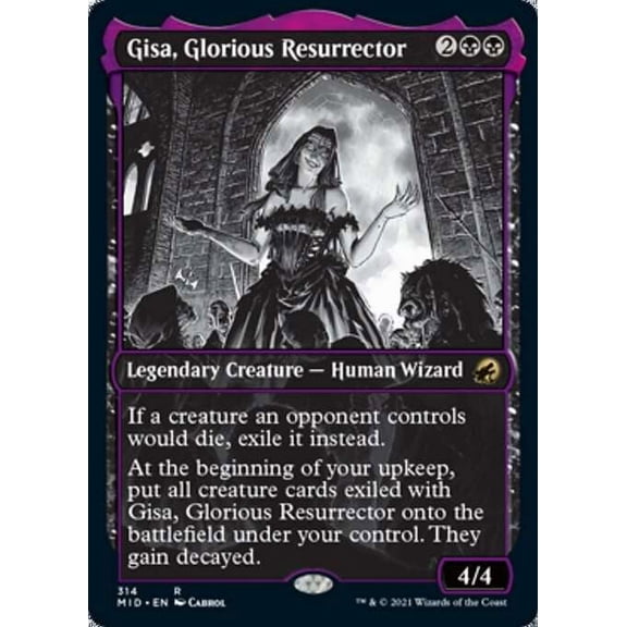 MtG Innistrad: Midnight Hunt Rare Gisa, Glorious Resurrector (Showcase) #314