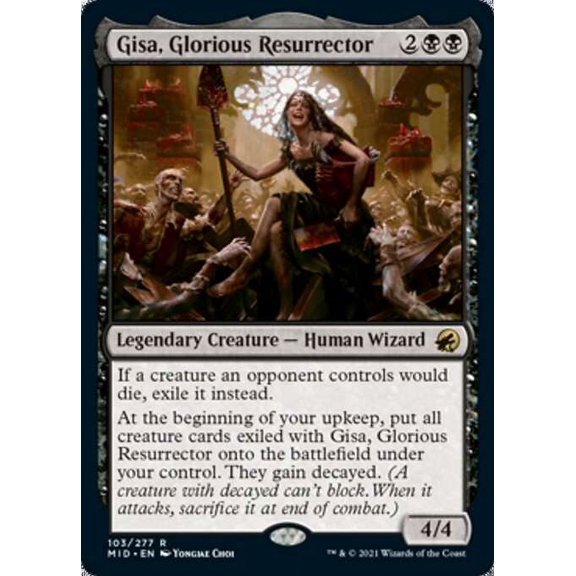 MtG Innistrad: Midnight Hunt Rare Gisa, Glorious Resurrector #103
