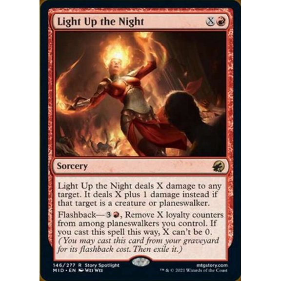 MtG Innistrad: Midnight Hunt Rare Light Up the Night #146