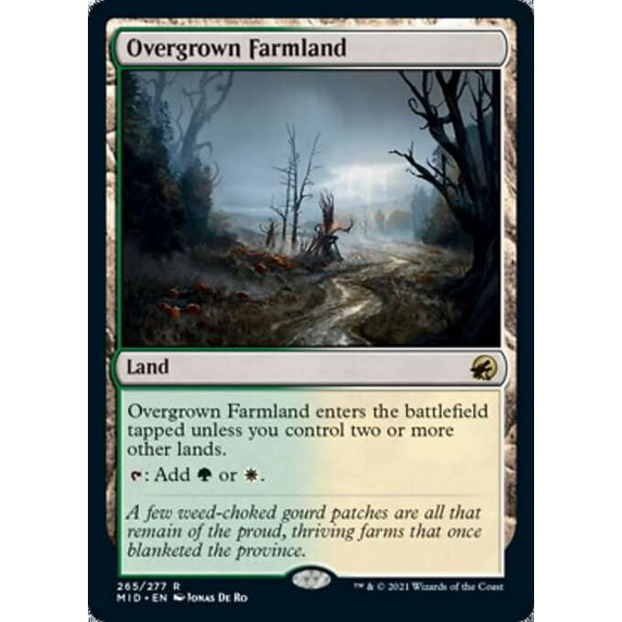 MtG Innistrad: Midnight Hunt Rare Overgrown Farmland (Foil) #265