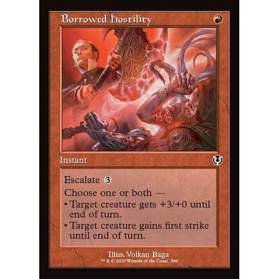 MtG Innistrad Remastered Common Borrowed Hostility (Classic Frame) #396