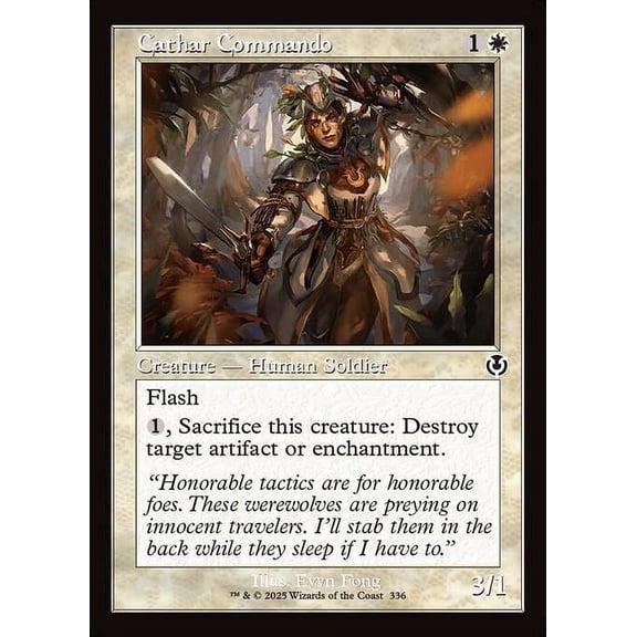 MtG Innistrad Remastered Common Cathar Commando (Classic Frame) #336