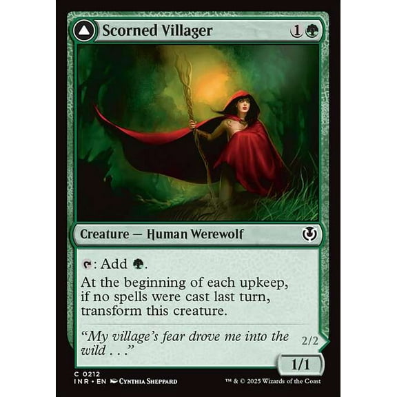 MtG Innistrad Remastered Common Scorned Villager // Moonscarred Werewolf #212