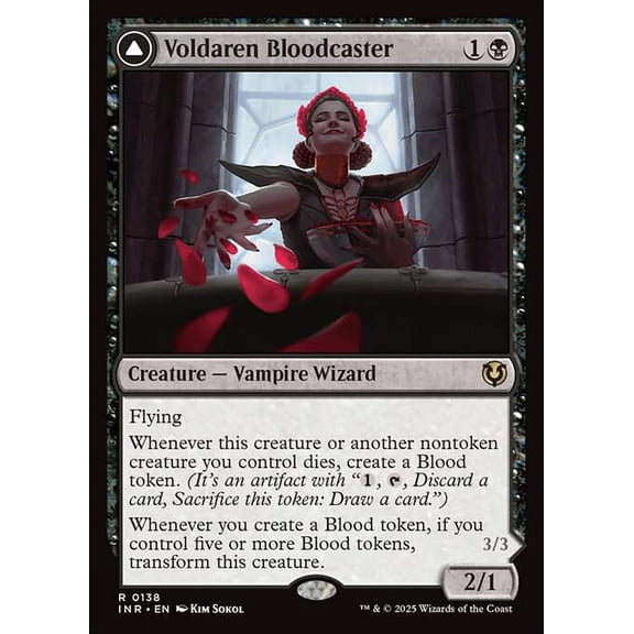 MtG Innistrad Remastered Rare Voldaren Bloodcaster // Bloodbat Summoner #138