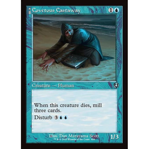 MtG Innistrad Remastered Uncommon Covetous Castaway // Ghostly Castigator (Classic Frame) #456