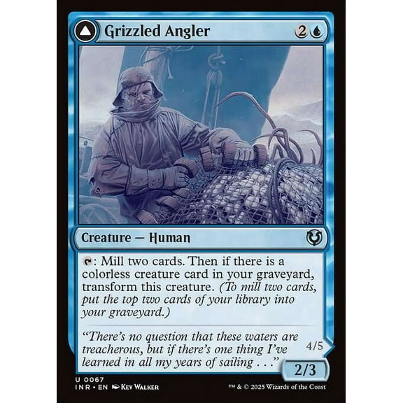 MtG Innistrad Remastered Uncommon Grizzled Angler // Grisly Anglerfish #67