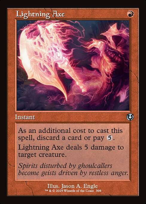 MtG Innistrad Remastered Uncommon Lightning Axe (Classic Frame) #398 - Walmart.com MtG Innistrad Remastered Uncommon Lightning Axe (Classic Frame) #398 - Walmart.com