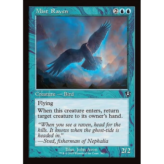 MtG Innistrad Remastered Uncommon Mist Raven (Classic Frame) #362