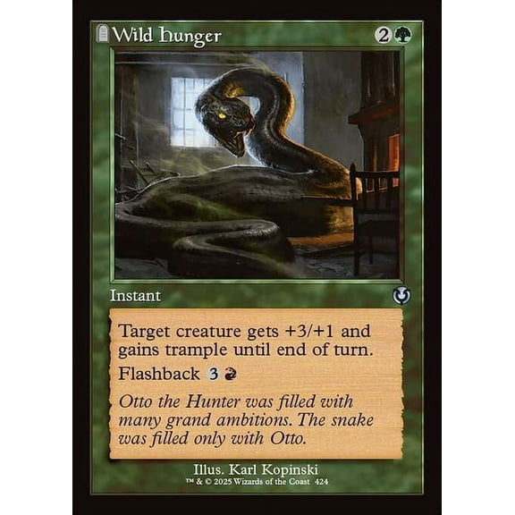 MtG Innistrad Remastered Uncommon Wild Hunger (Classic Frame) #424