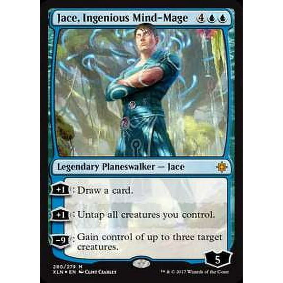 MtG Ixalan Mythic Rare Jace, Ingenious Mind-Mage (Foil) #280