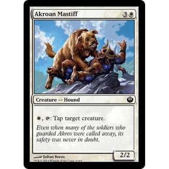 MtG Journey Into Nyx Common Akroan Mastiff (Foil) #3